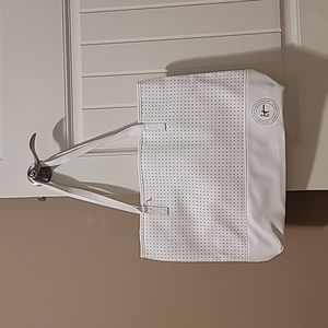White Leather Tote Bag